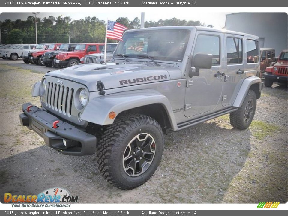 Front 3/4 View of 2015 Jeep Wrangler Unlimited Rubicon 4x4 Photo #1