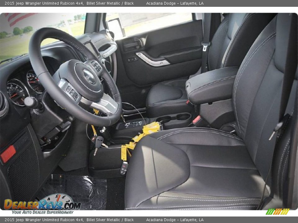 Black Interior - 2015 Jeep Wrangler Unlimited Rubicon 4x4 Photo #11