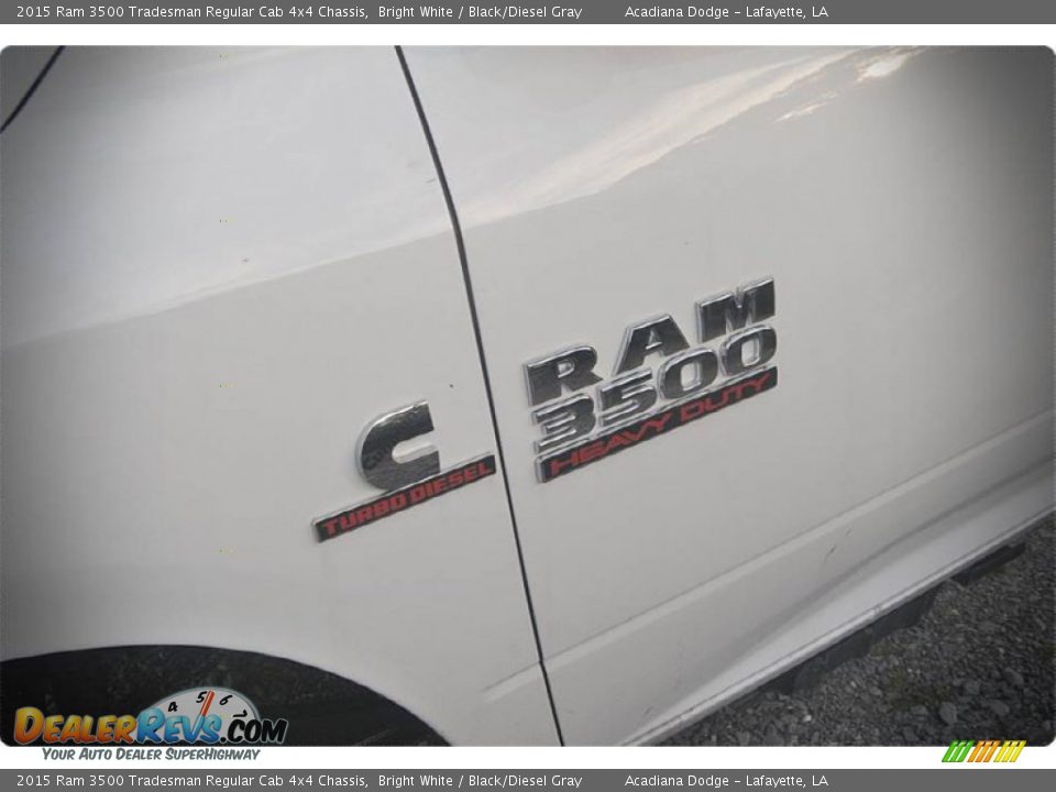 2015 Ram 3500 Tradesman Regular Cab 4x4 Chassis Bright White / Black/Diesel Gray Photo #2