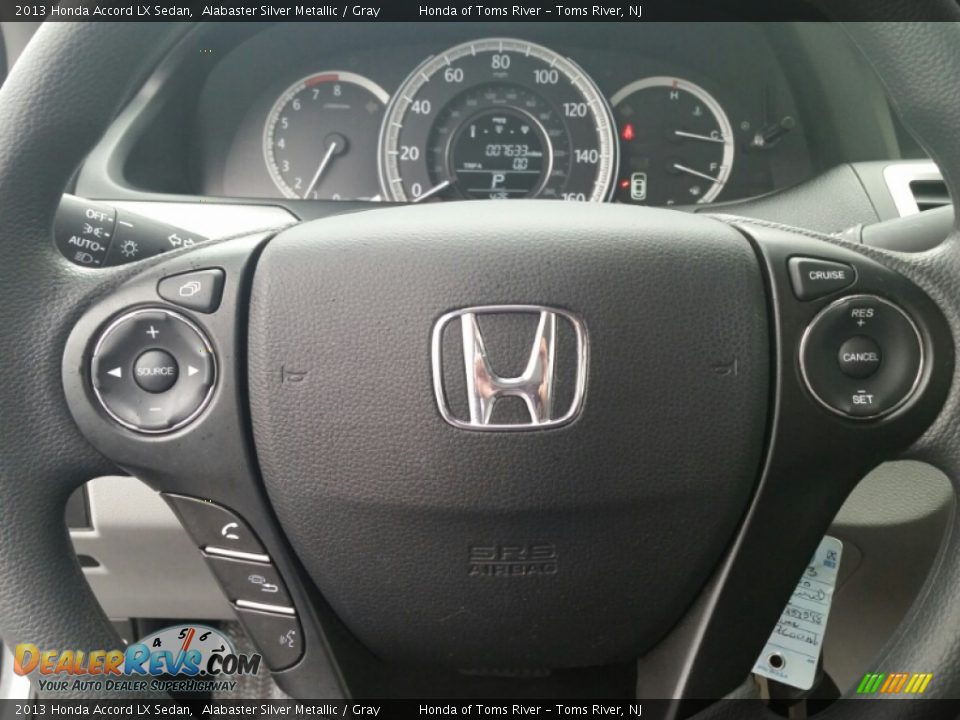 2013 Honda Accord LX Sedan Alabaster Silver Metallic / Gray Photo #18