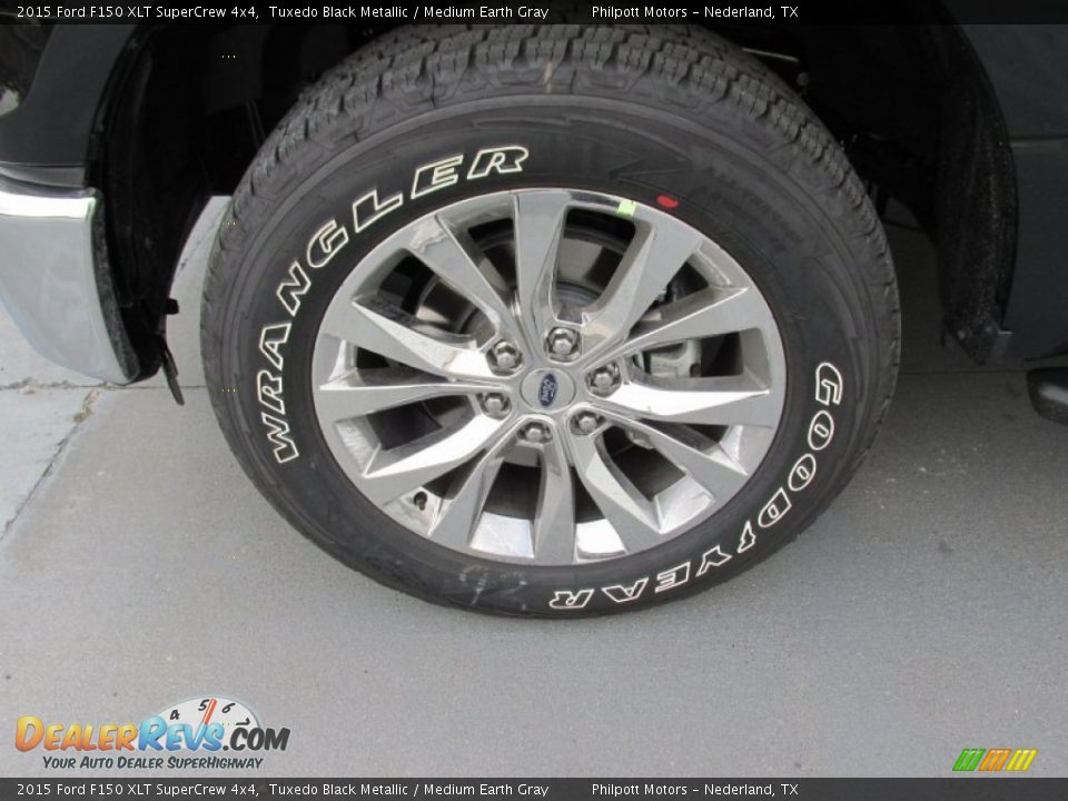 2015 Ford F150 XLT SuperCrew 4x4 Tuxedo Black Metallic / Medium Earth Gray Photo #11