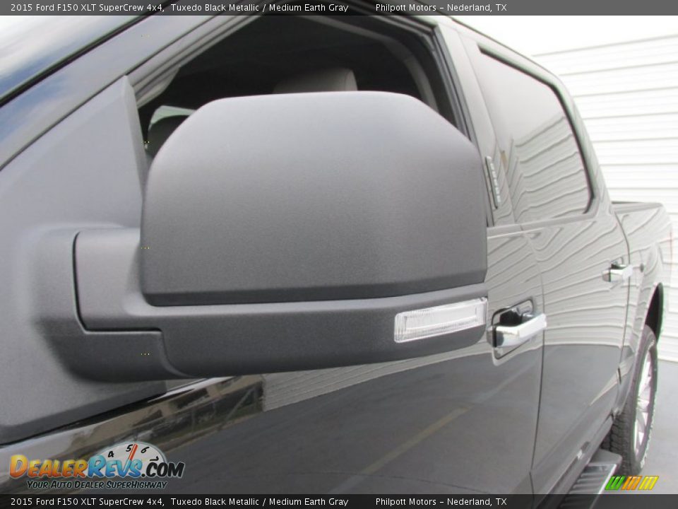2015 Ford F150 XLT SuperCrew 4x4 Tuxedo Black Metallic / Medium Earth Gray Photo #13