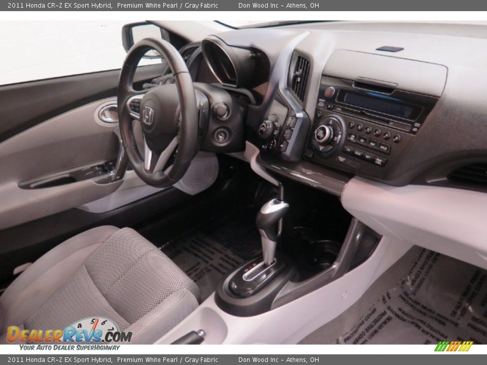 2011 Honda CR-Z EX Sport Hybrid Premium White Pearl / Gray Fabric Photo #15