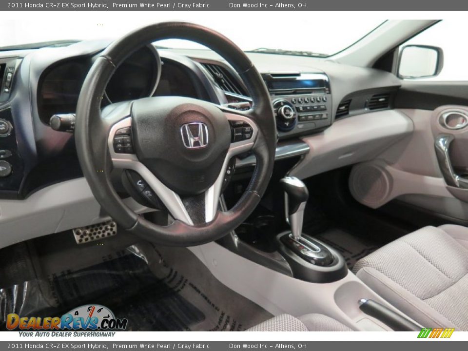 2011 Honda CR-Z EX Sport Hybrid Premium White Pearl / Gray Fabric Photo #16