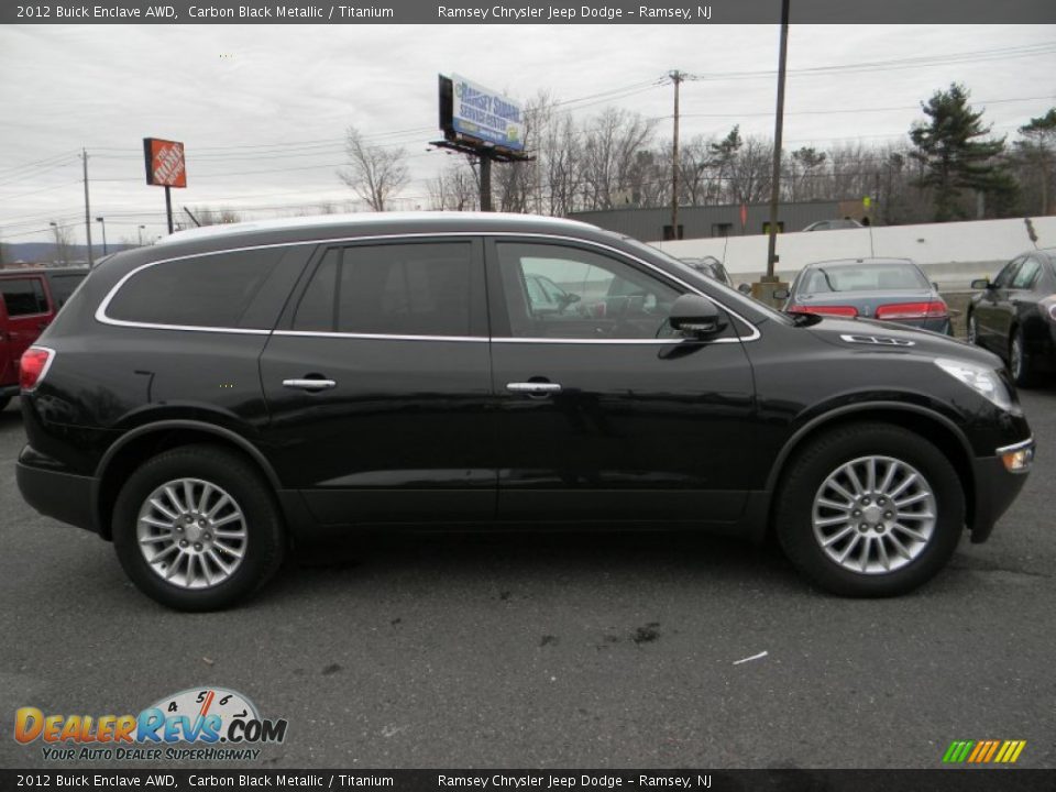 2012 Buick Enclave AWD Carbon Black Metallic / Titanium Photo #6