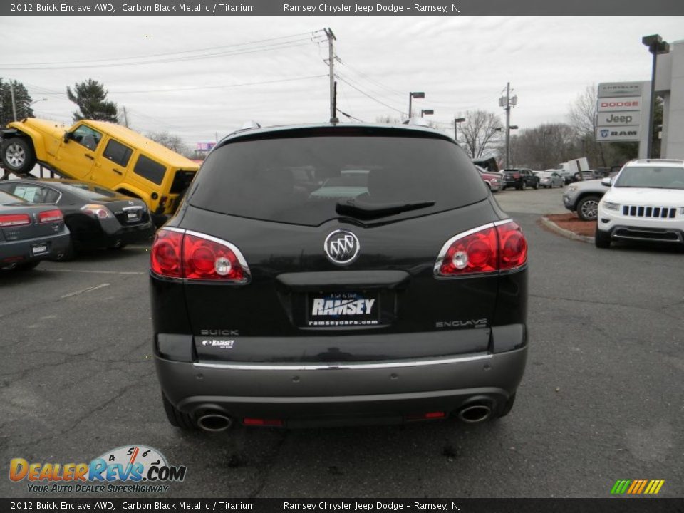 2012 Buick Enclave AWD Carbon Black Metallic / Titanium Photo #8