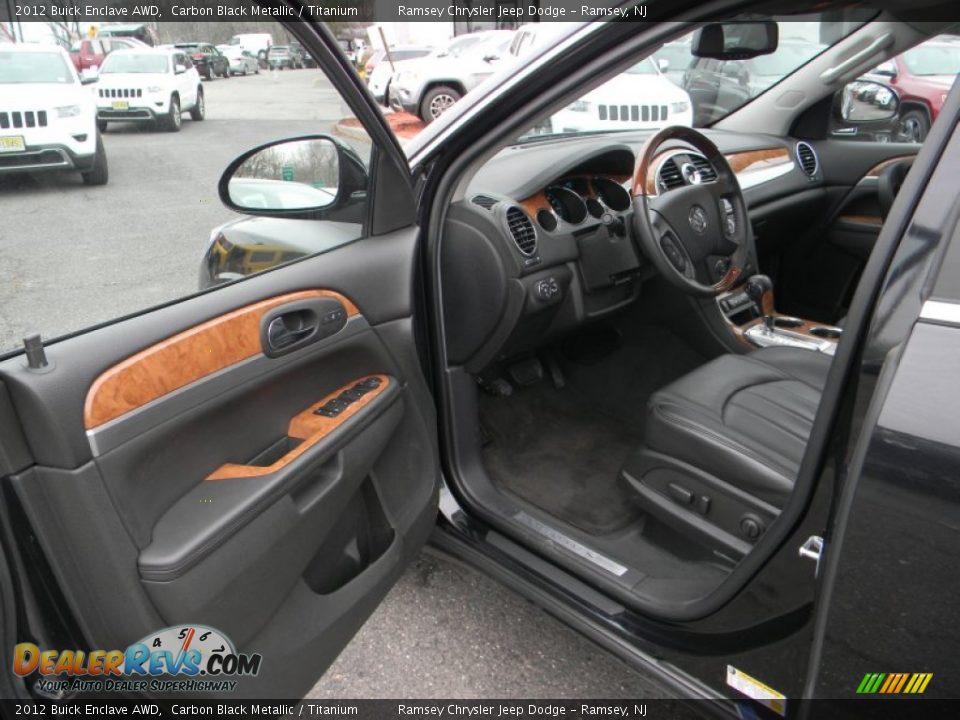 2012 Buick Enclave AWD Carbon Black Metallic / Titanium Photo #12
