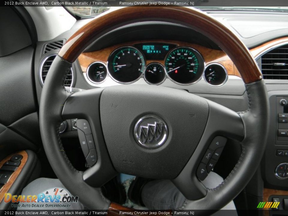 2012 Buick Enclave AWD Carbon Black Metallic / Titanium Photo #21