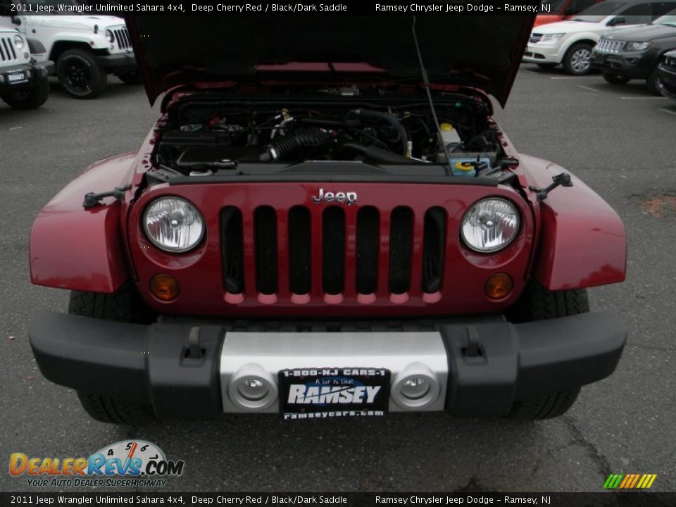 2011 Jeep Wrangler Unlimited Sahara 4x4 Deep Cherry Red / Black/Dark Saddle Photo #3