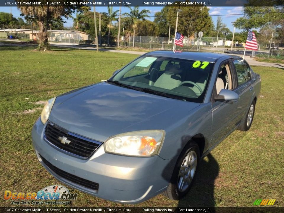 2007 Chevrolet Malibu LT Sedan Golden Pewter Metallic / Titanium Gray Photo #3