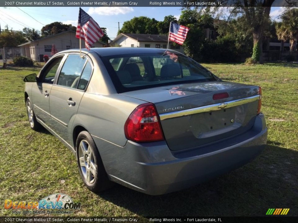 2007 Chevrolet Malibu LT Sedan Golden Pewter Metallic / Titanium Gray Photo #9