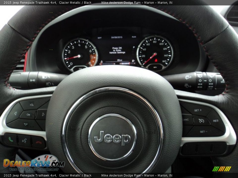 2015 Jeep Renegade Trailhawk 4x4 Glacier Metallic / Black Photo #7