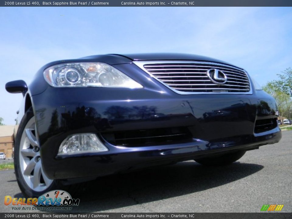 2008 Lexus LS 460 Black Sapphire Blue Pearl / Cashmere Photo #1
