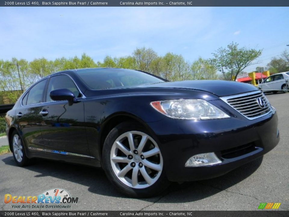 2008 Lexus LS 460 Black Sapphire Blue Pearl / Cashmere Photo #2