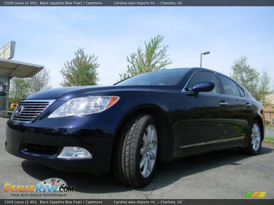 2008 Lexus LS 460 Black Sapphire Blue Pearl / Cashmere Photo #6