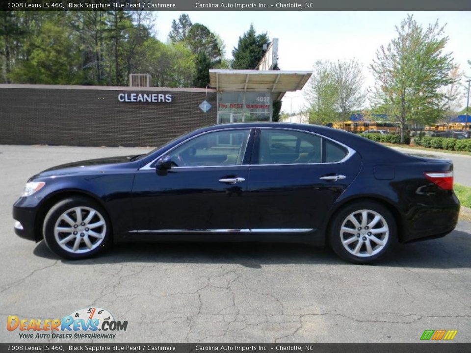 2008 Lexus LS 460 Black Sapphire Blue Pearl / Cashmere Photo #7
