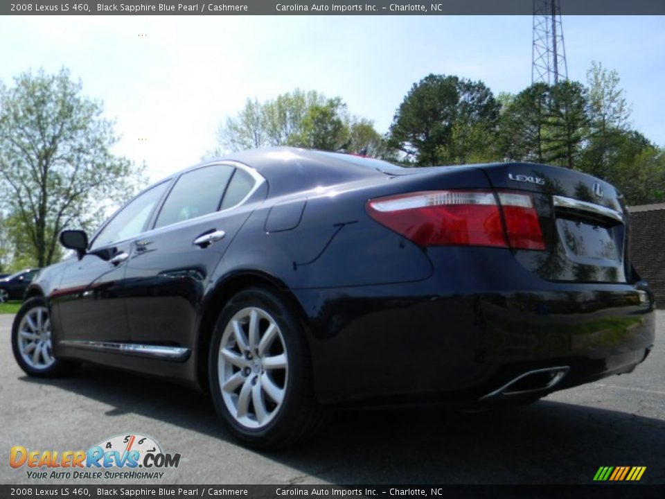 2008 Lexus LS 460 Black Sapphire Blue Pearl / Cashmere Photo #8
