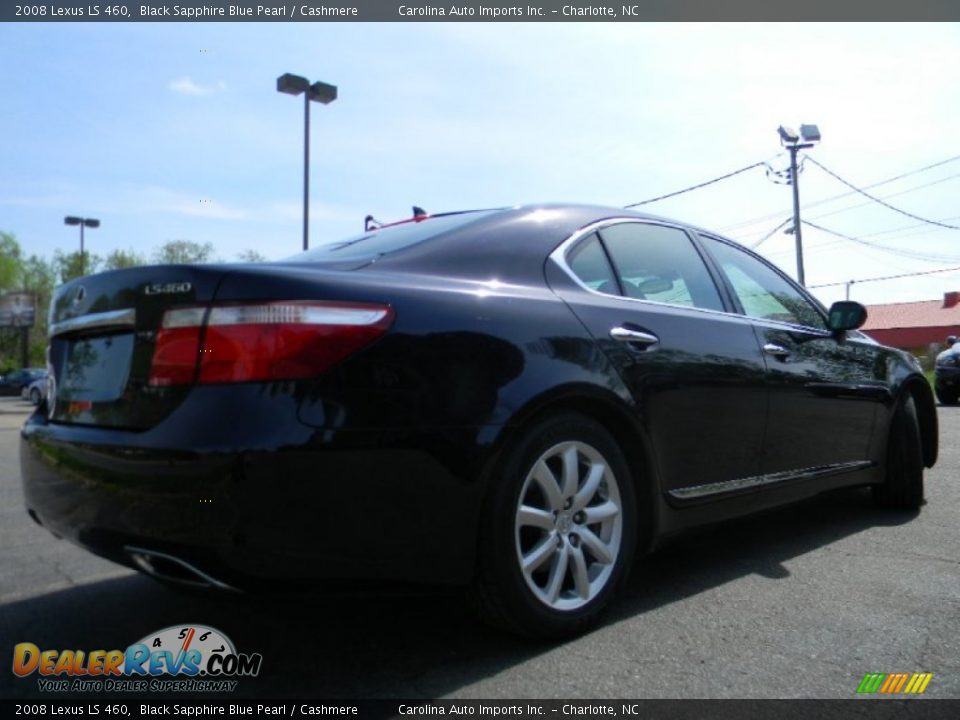 2008 Lexus LS 460 Black Sapphire Blue Pearl / Cashmere Photo #10