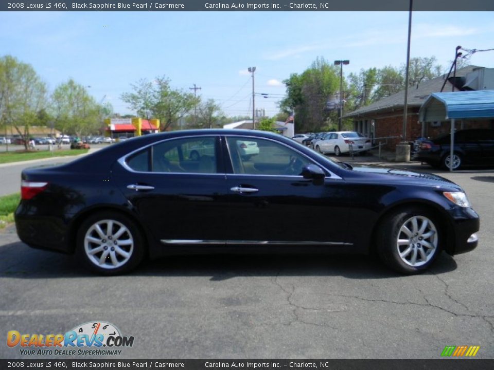 2008 Lexus LS 460 Black Sapphire Blue Pearl / Cashmere Photo #11