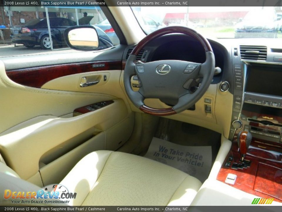 2008 Lexus LS 460 Black Sapphire Blue Pearl / Cashmere Photo #12