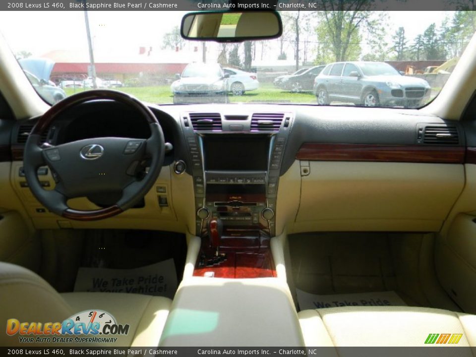 2008 Lexus LS 460 Black Sapphire Blue Pearl / Cashmere Photo #13