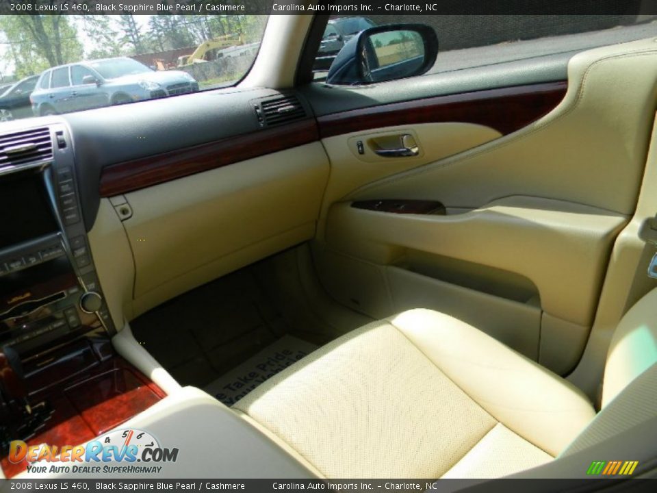 2008 Lexus LS 460 Black Sapphire Blue Pearl / Cashmere Photo #14