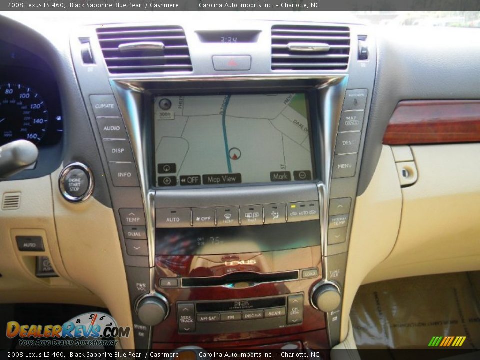 2008 Lexus LS 460 Black Sapphire Blue Pearl / Cashmere Photo #15