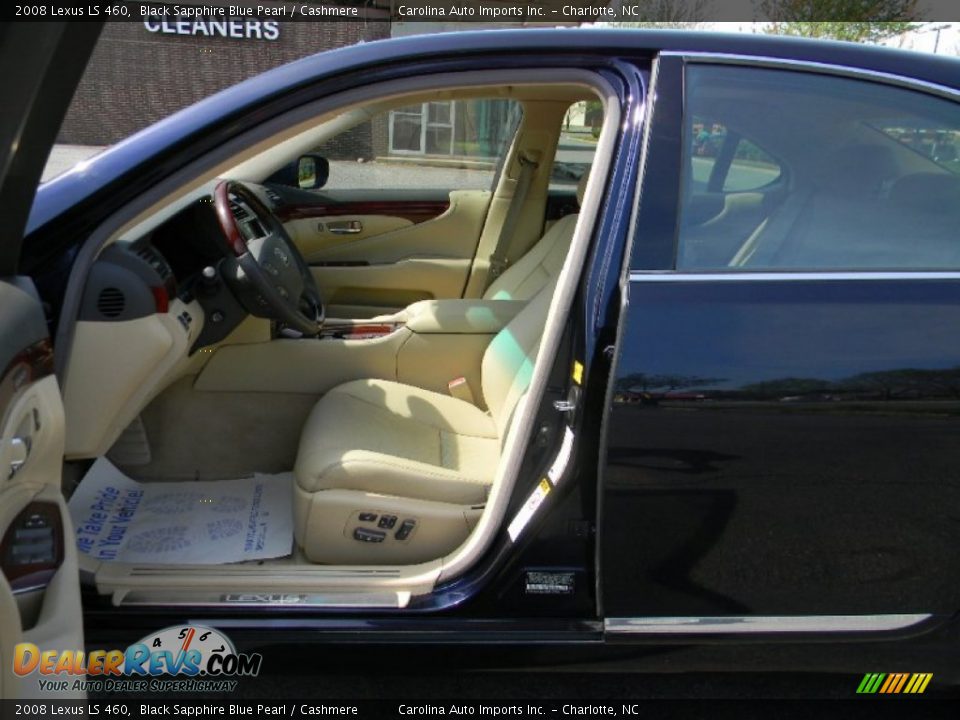 2008 Lexus LS 460 Black Sapphire Blue Pearl / Cashmere Photo #17