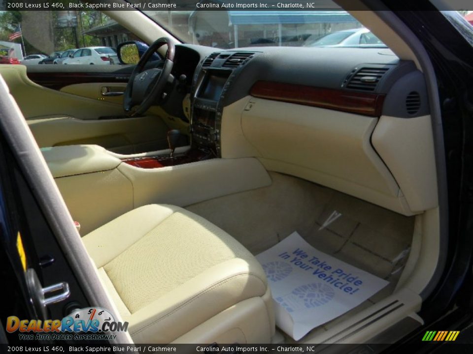 2008 Lexus LS 460 Black Sapphire Blue Pearl / Cashmere Photo #22