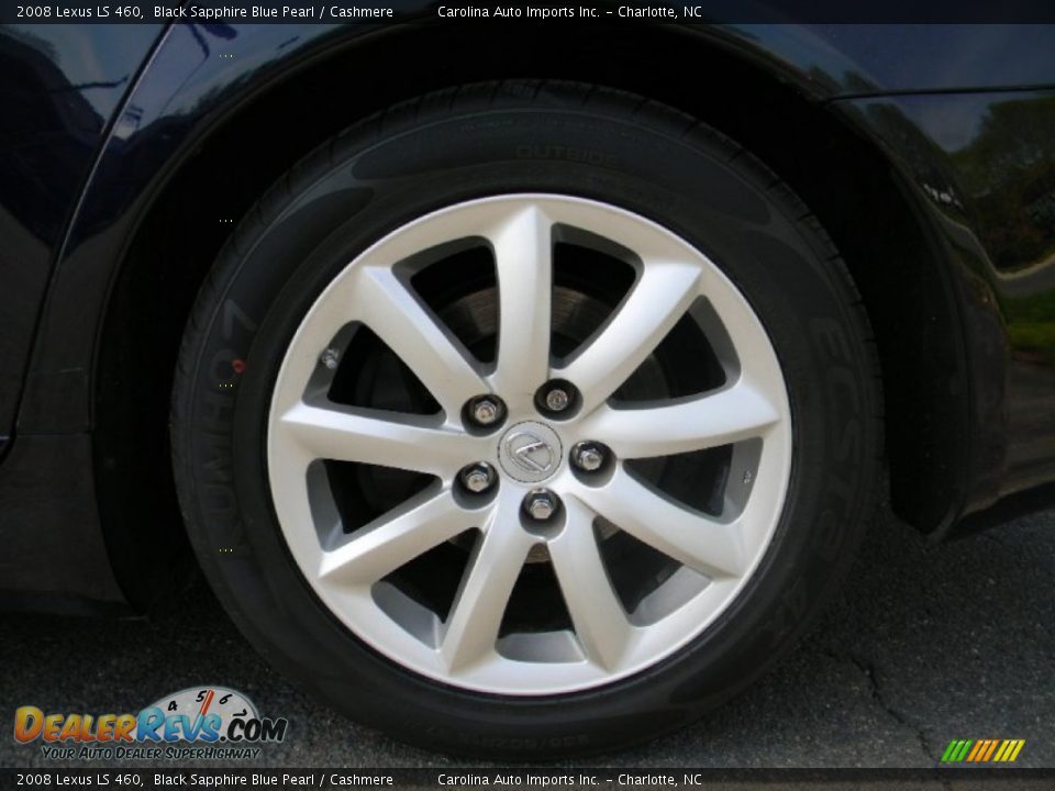 2008 Lexus LS 460 Black Sapphire Blue Pearl / Cashmere Photo #26