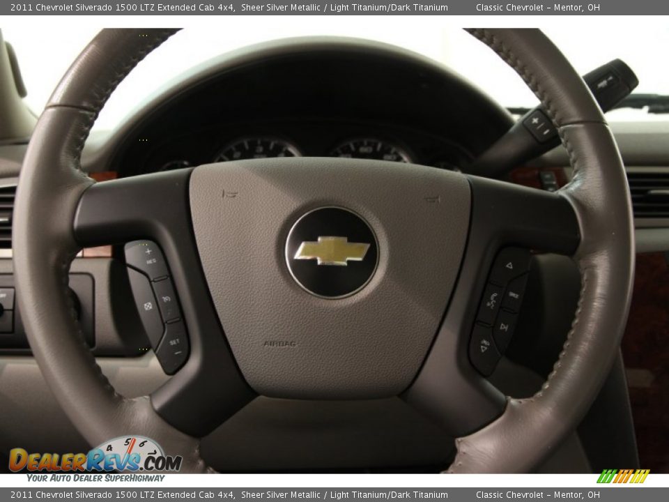 2011 Chevrolet Silverado 1500 LTZ Extended Cab 4x4 Sheer Silver Metallic / Light Titanium/Dark Titanium Photo #6