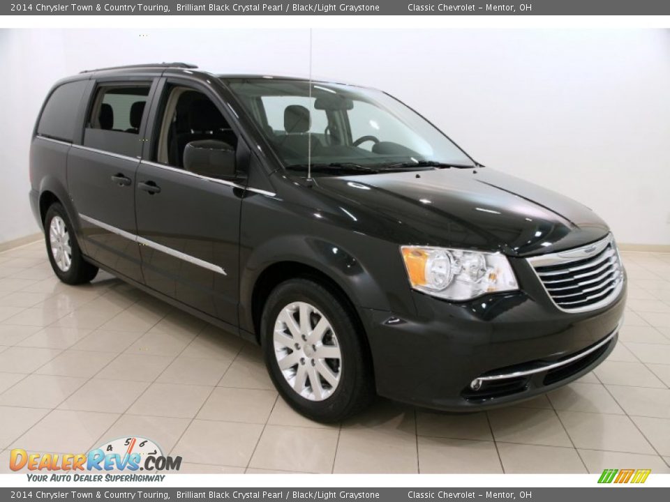 2014 Chrysler Town & Country Touring Brilliant Black Crystal Pearl / Black/Light Graystone Photo #1