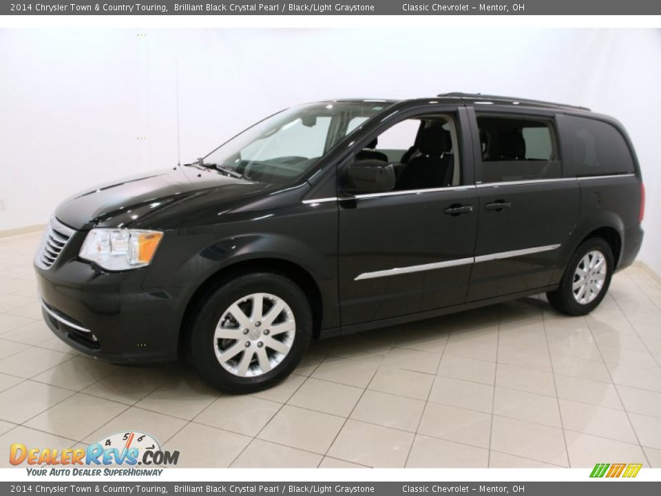 2014 Chrysler Town & Country Touring Brilliant Black Crystal Pearl / Black/Light Graystone Photo #3