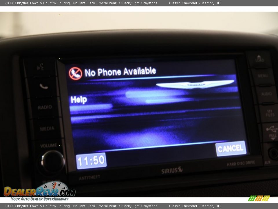 2014 Chrysler Town & Country Touring Brilliant Black Crystal Pearl / Black/Light Graystone Photo #7