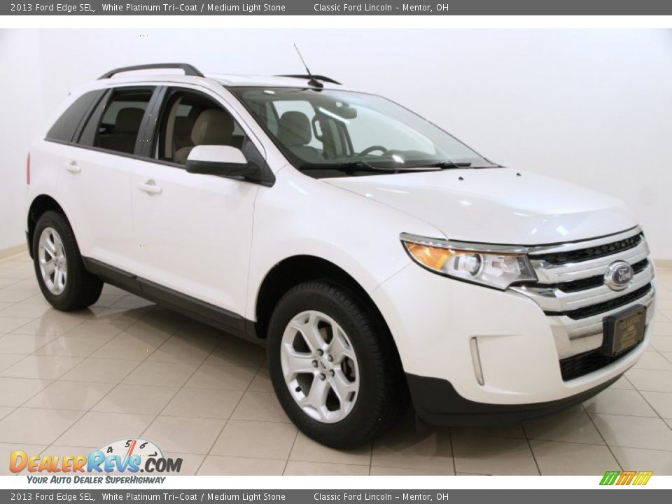2013 Ford Edge SEL White Platinum Tri-Coat / Medium Light Stone Photo #1