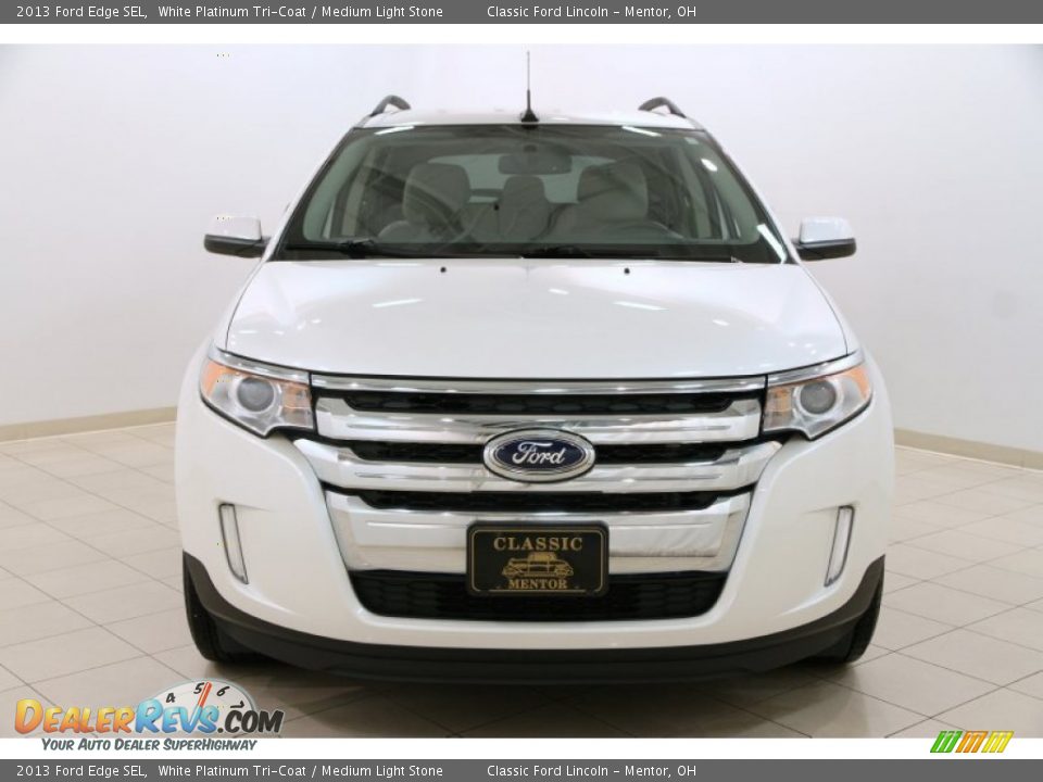2013 Ford Edge SEL White Platinum Tri-Coat / Medium Light Stone Photo #2