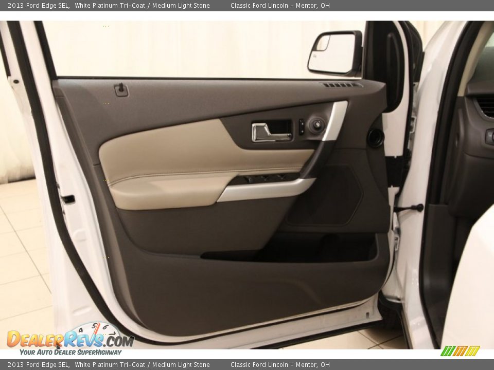 2013 Ford Edge SEL White Platinum Tri-Coat / Medium Light Stone Photo #4