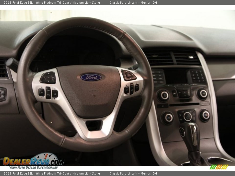 2013 Ford Edge SEL White Platinum Tri-Coat / Medium Light Stone Photo #6