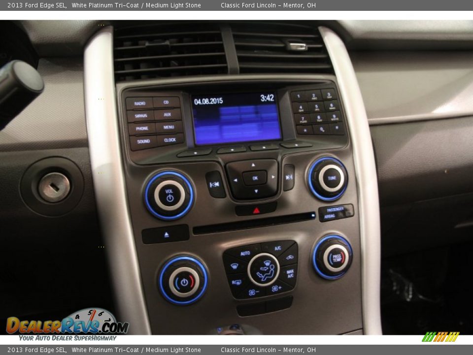 2013 Ford Edge SEL White Platinum Tri-Coat / Medium Light Stone Photo #7