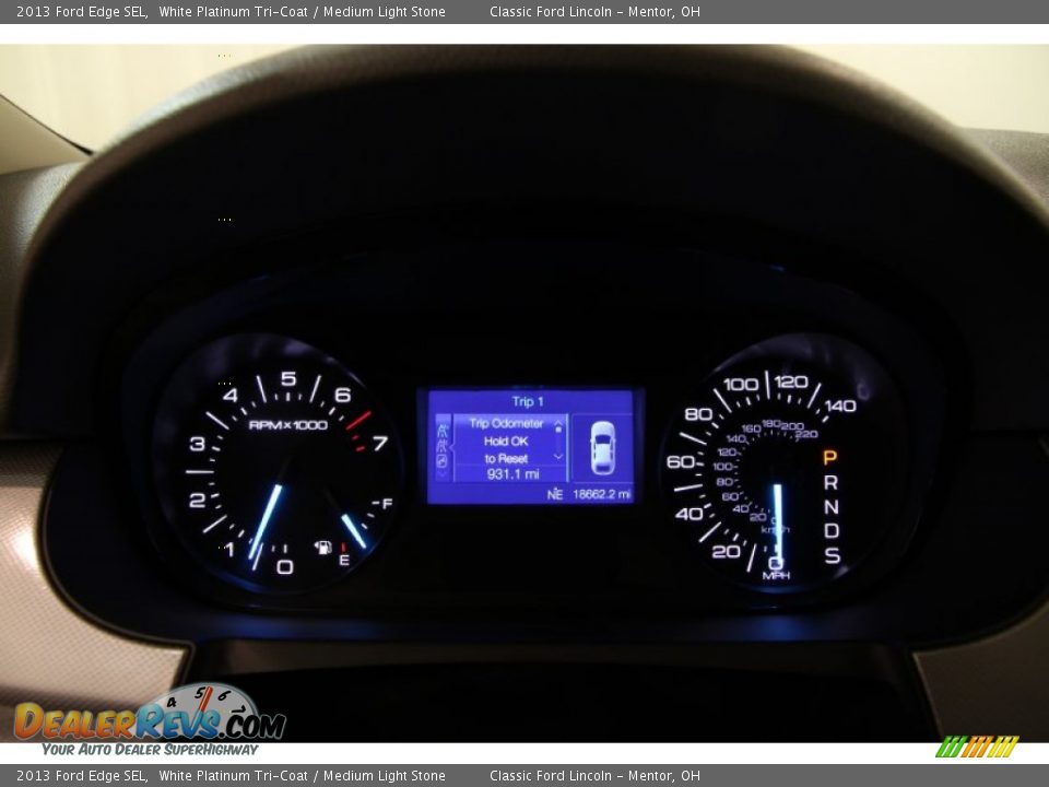 2013 Ford Edge SEL White Platinum Tri-Coat / Medium Light Stone Photo #8