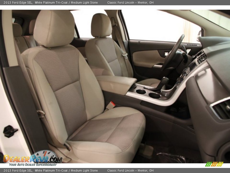 2013 Ford Edge SEL White Platinum Tri-Coat / Medium Light Stone Photo #11