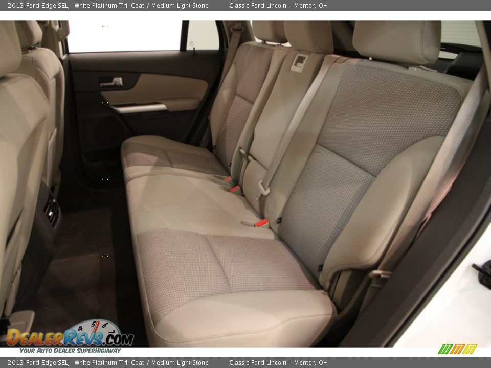 2013 Ford Edge SEL White Platinum Tri-Coat / Medium Light Stone Photo #13