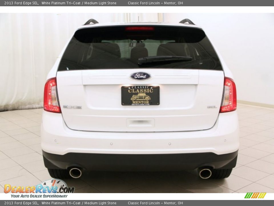 2013 Ford Edge SEL White Platinum Tri-Coat / Medium Light Stone Photo #14