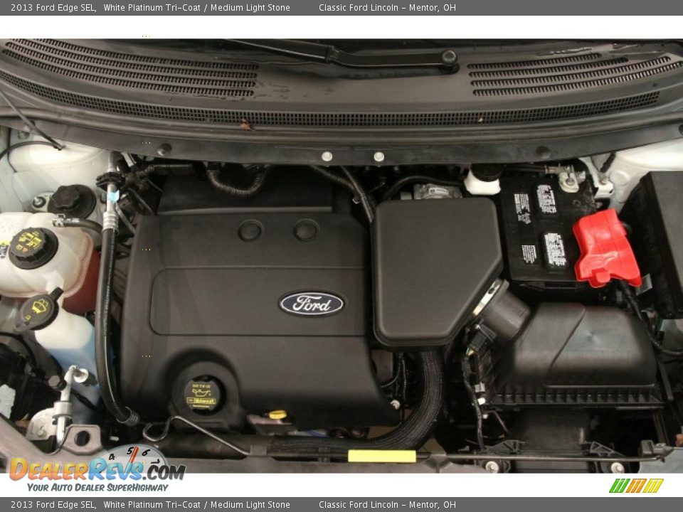 2013 Ford Edge SEL White Platinum Tri-Coat / Medium Light Stone Photo #15