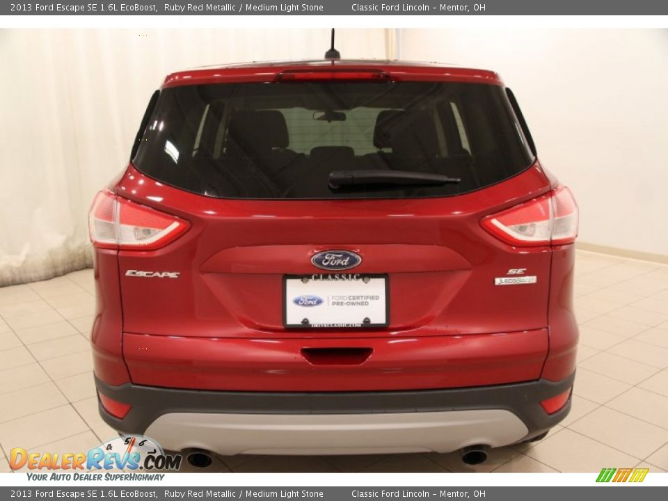 2013 Ford Escape SE 1.6L EcoBoost Ruby Red Metallic / Medium Light Stone Photo #13