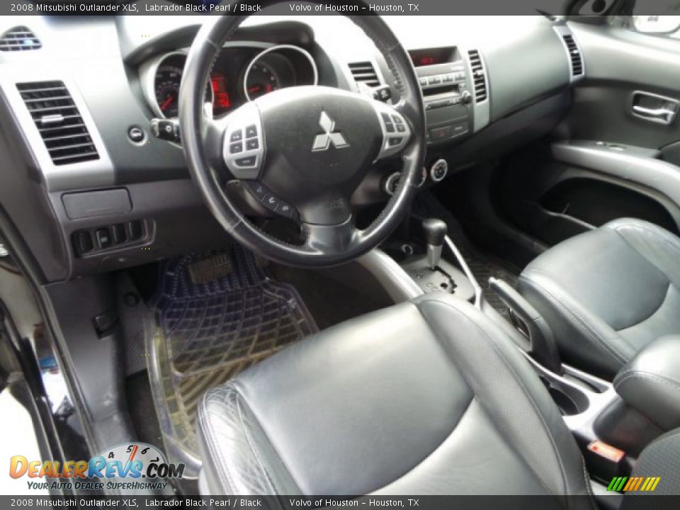 Black Interior - 2008 Mitsubishi Outlander XLS Photo #13