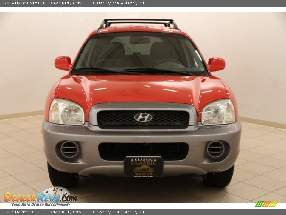 2004 Hyundai Santa Fe Canyon Red / Gray Photo #2