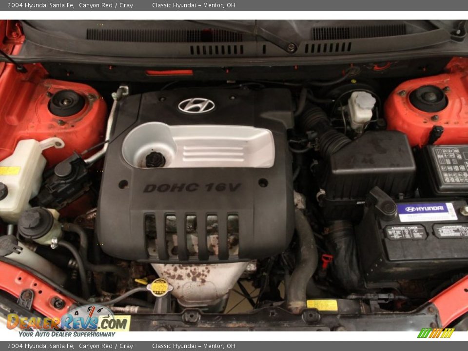 2004 Hyundai Santa Fe  2.4 Liter DOHC 16V 4 Cylinder Engine Photo #13