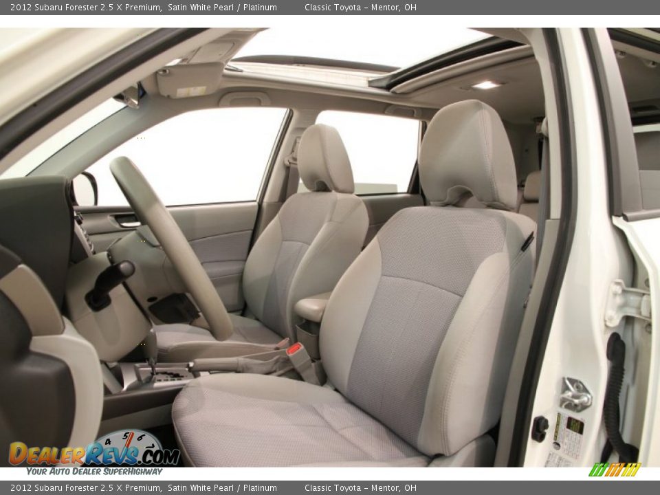 2012 Subaru Forester 2.5 X Premium Satin White Pearl / Platinum Photo #5