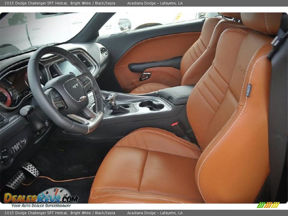 Black/Sepia Interior - 2015 Dodge Challenger SRT Hellcat Photo #12